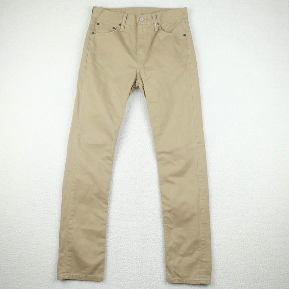 Levis 510 Jeans Mens 29x31 Beige Skinny Denim 100% Cotton Casual Workwear - Picture 1 of 11